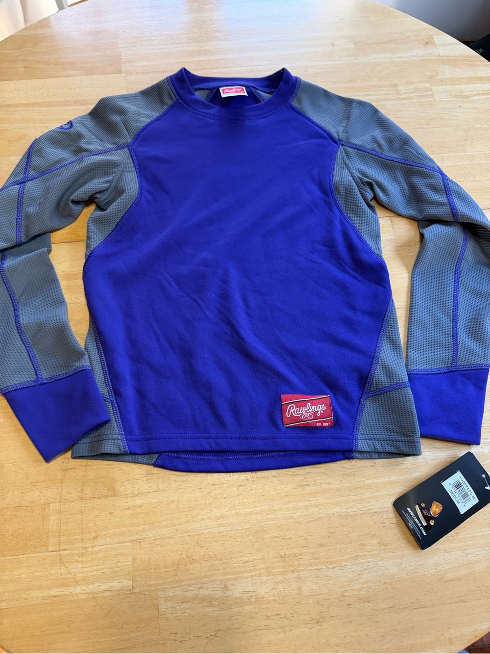 Rawlings Royal Blue Athletic Pullover with Gray Accents